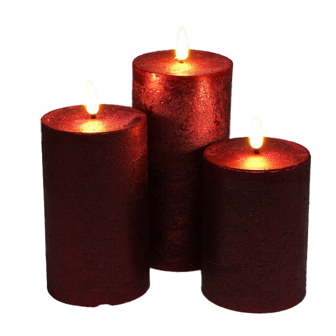 Dekoracyjne świece LED Ø 7,5 cm, 3 szt.