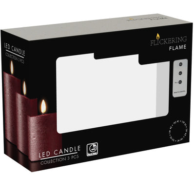 Dekoracyjne świece LED Ø 7,5 cm, 3 szt.