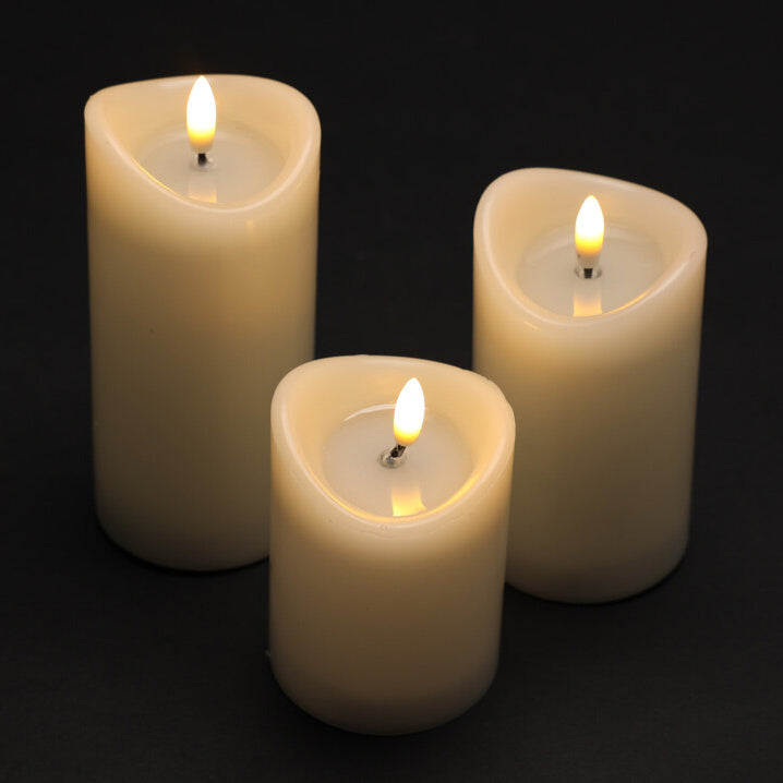 Dekoracyjne świece LED Ø 7 cm, 3 szt.