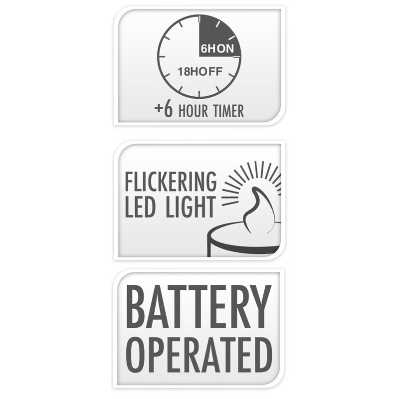 Dekoracyjne świece LED Ø 7 cm, 3 szt.