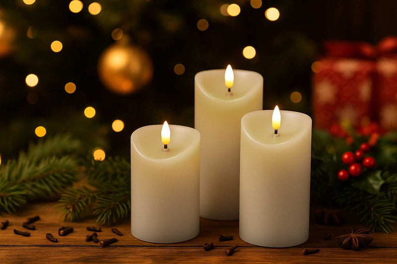 Dekoracyjne świece LED Ø 7 cm, 3 szt.