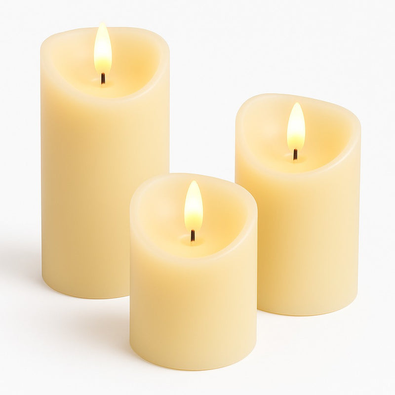 Dekoracyjne świece LED Ø 7 cm, 3 szt.