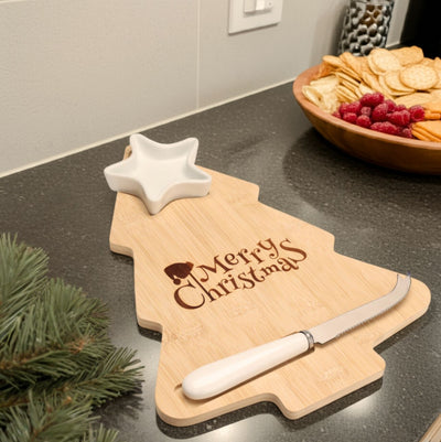 Deska do serwowania serów FIABEL, kształt choinki, 3 elementy