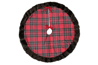 Dywan choinkowy KLAUS, z futrzanym wykończeniem, Ø 90 cm