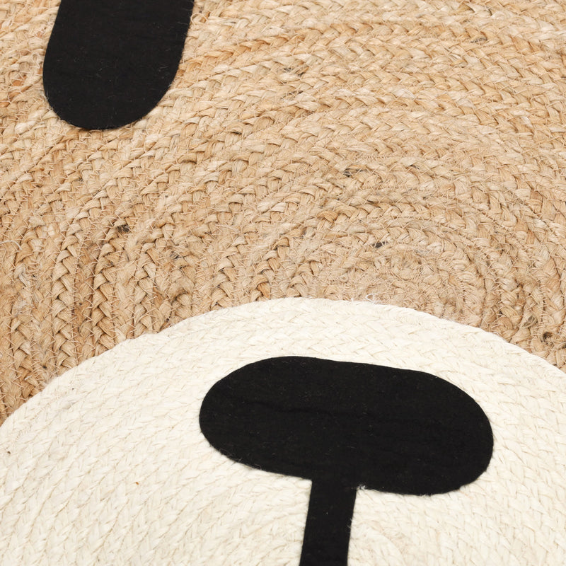 Dywanik do pokoju dziecięcego NIMI, miś z uszkami, Ø 90 cm