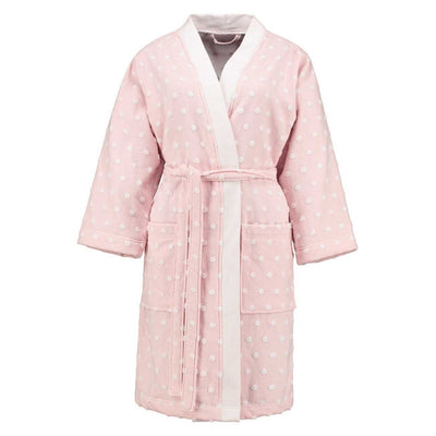 Elegancki bawełniany szlafrok w kolorze różowym, szlafrok frotte, miękki szlafrok, luksusowy płaszcz kąpielowy, L, Esprit