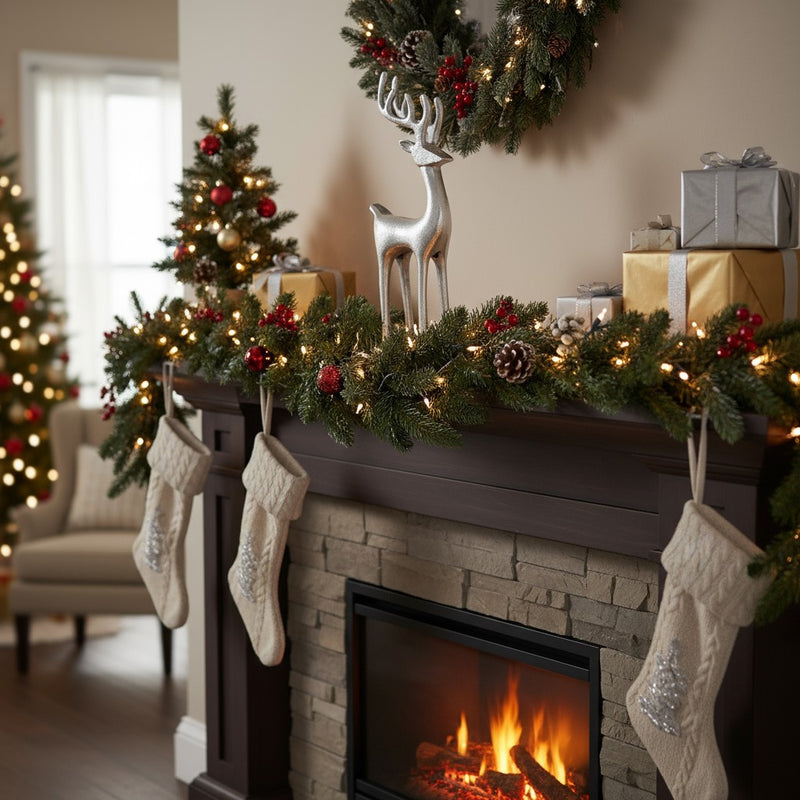 Figurka bożonarodzeniowa, renifer, 35 cm