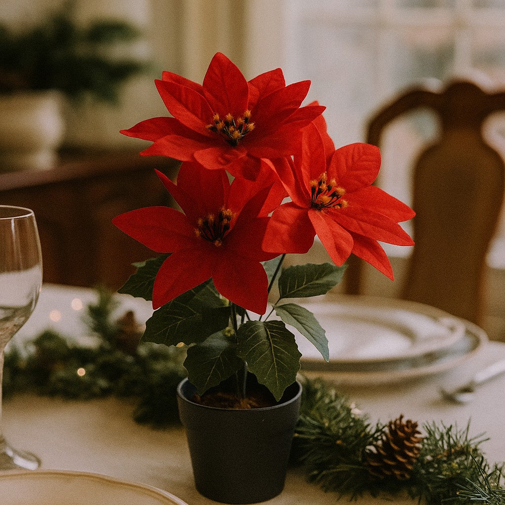 Gwiazda betlejemska, sztuczny kwiat, 29 cm