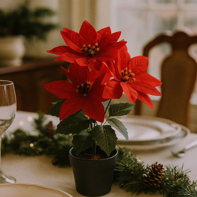 Gwiazda betlejemska, sztuczny kwiat, 29 cm