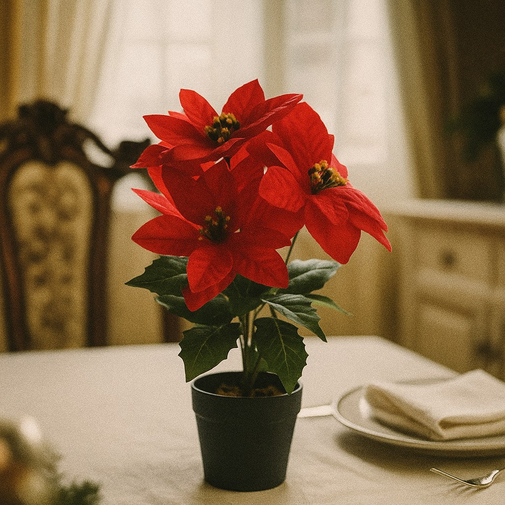 Gwiazda betlejemska, sztuczny kwiat, 29 cm