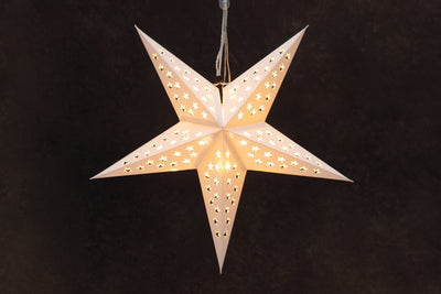 Gwiazda papierowa LED 43 cm, na baterie