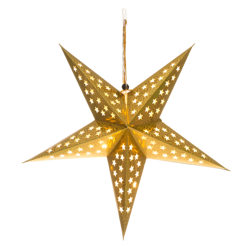 Gwiazda papierowa LED 43 cm, na baterie