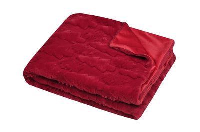 Koc pluszowy HOHOHO, ze świątecznym wzorem, 130 × 160 cm