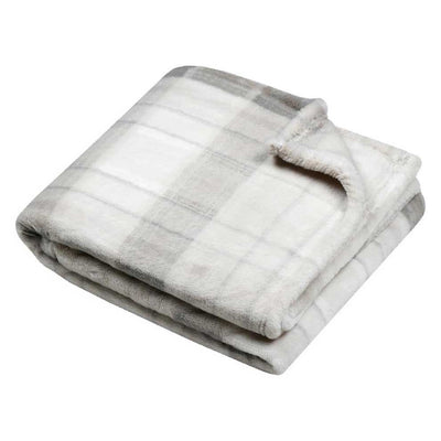 Koc pluszowy SCOTLAND w kratę, 130 x 160 cm