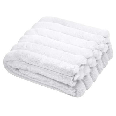 Koc puszysty POLARY, w grube prążki, 130 x 160 cm