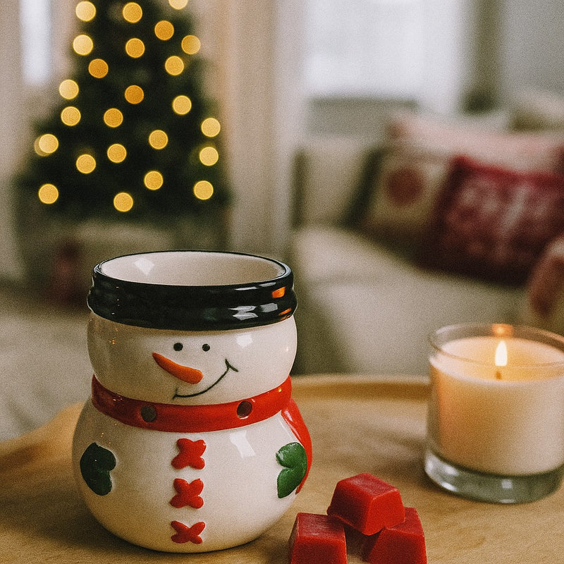 Kominek z kamionki z woskami zapachowymi, 8 cm