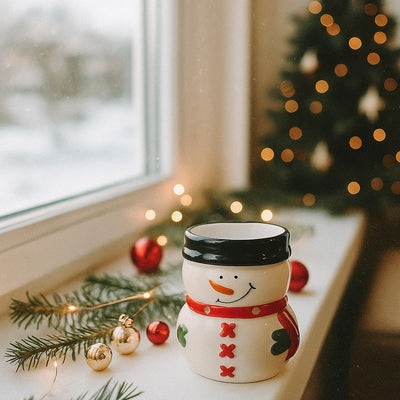 Kominek z kamionki z woskami zapachowymi, 8 cm