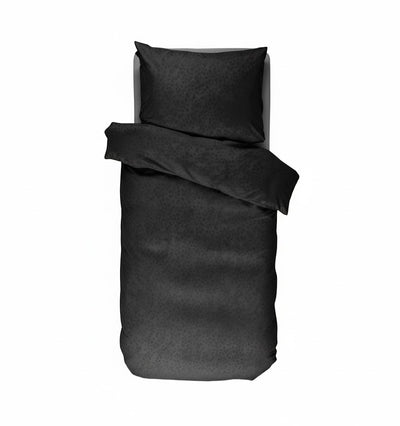 Komplet pościeli z satyny bawełnianej w odcieniu antracytu, poszewki dekoracyjne z motywem zwierzęcym, Essenza 140x220+60x70	