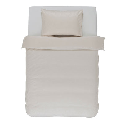 Komplet pościeli z satyny bawełnianej w odcieniu beżu, poszewki dekoracyjne z motywem zwierzęcym, 155x220 cm, Essenza 