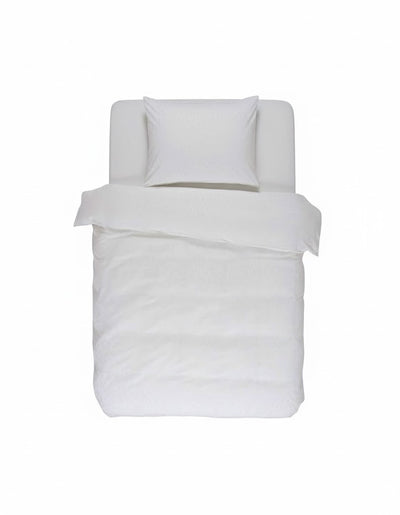 Komplet pościeli z satyny bawełnianej w odcieniu bieli, poszewki dekoracyjne z motywem zwierzęcym, Essenza 140 x 220/60 x 70 cm