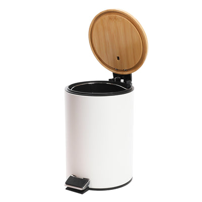 Kosz łazienkowy z bambusem ZETRU, 3 l