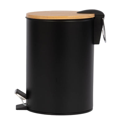 Kosz łazienkowy z bambusem ZETRU, 3 l