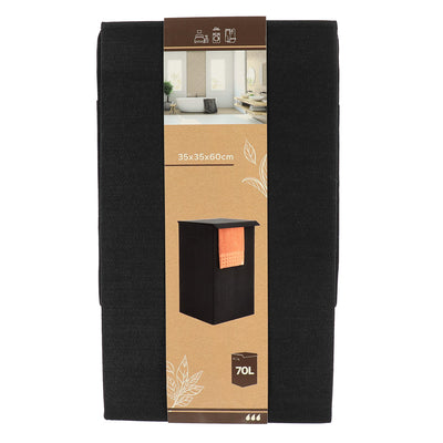 Kosz na pranie tekstylny LAGOM, zamykany, 70 l