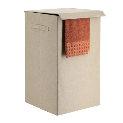 Kosz na pranie tekstylny LAGOM, zamykany, 70 l