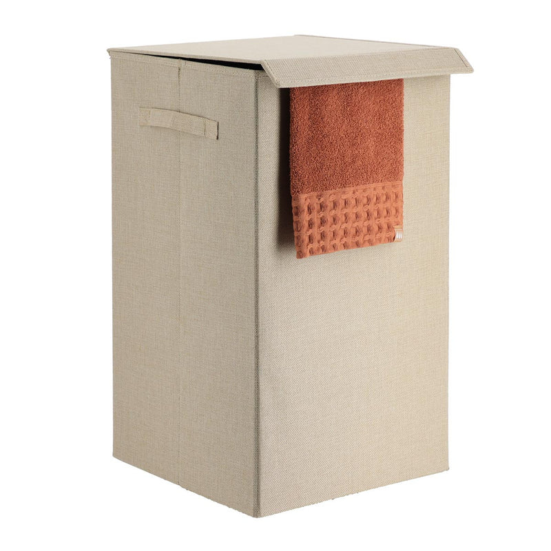 Kosz na pranie tekstylny LAGOM, zamykany, 70 l