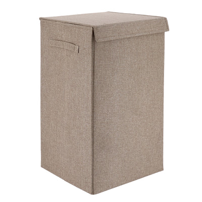 Kosz na pranie tekstylny LAGOM, zamykany, 70 l