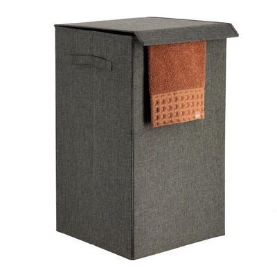 Kosz na pranie tekstylny LAGOM, zamykany, 70 l