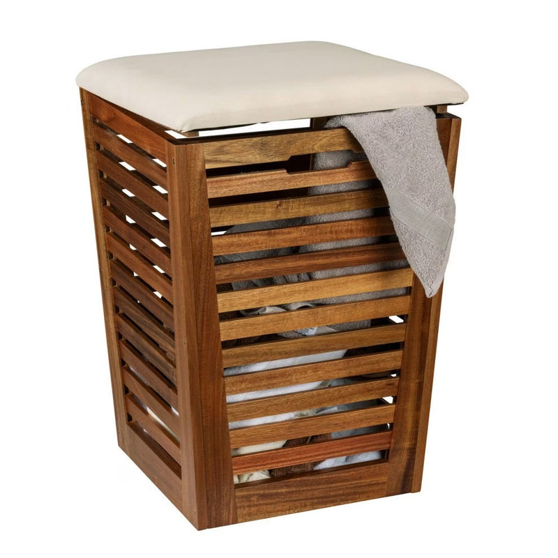 Kosz na pranie z siedziskiem FONDI, wys. 56 cm