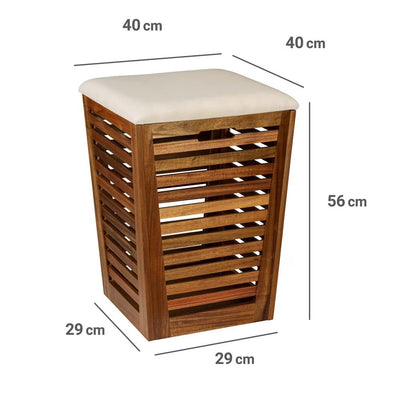 Kosz na pranie z siedziskiem FONDI, wys. 56 cm