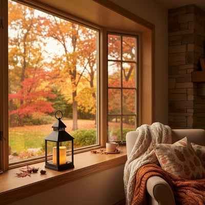 Lampion ze świecą LED, 24 cm