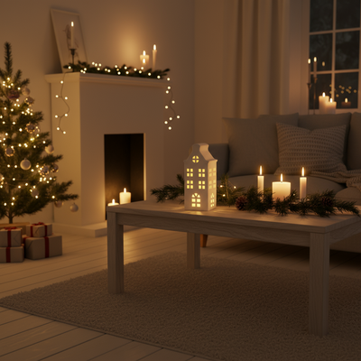 Lampka LED w kształcie domu, 31 cm