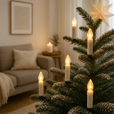Lampki świąteczne LED w kształcie świec 