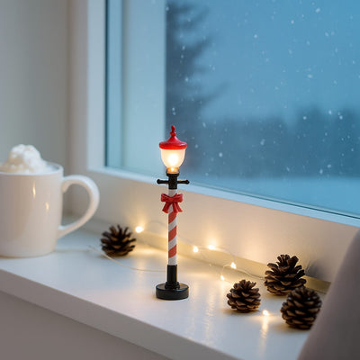 Latarnia świąteczna, świeca LED, 10 cm