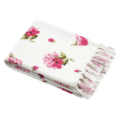 Narzuta bawełniana z kwiecistym wzorem 125 x 150 cm