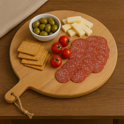 Okrągła deska do serwowania z drewna mango, Ø 47 cm 