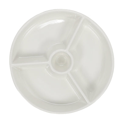 Okrągły półmisek do przekąsek z przegródkami i miescem na dip, Ø 19,5 cm