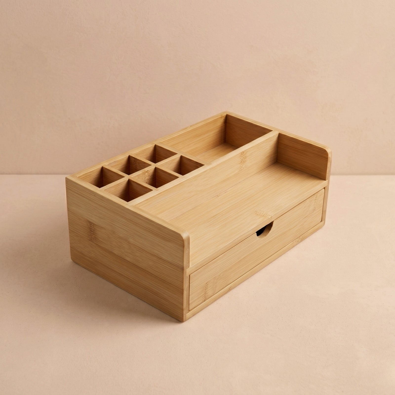 Organizer biurkowy bambusowy, 10 x 25 x 15,5 cm