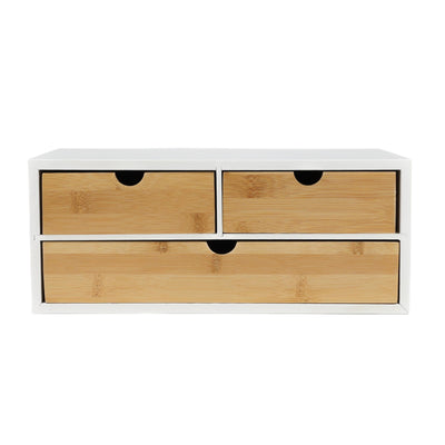 Organizer na biurko, z bambusowymi szufladami