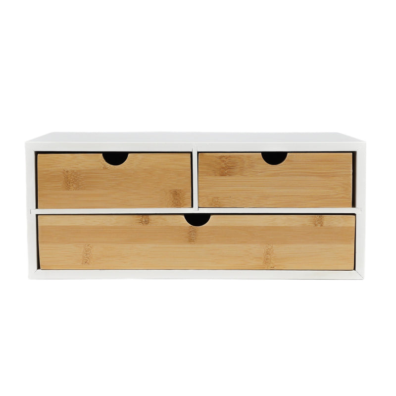 Organizer na biurko, z bambusowymi szufladami