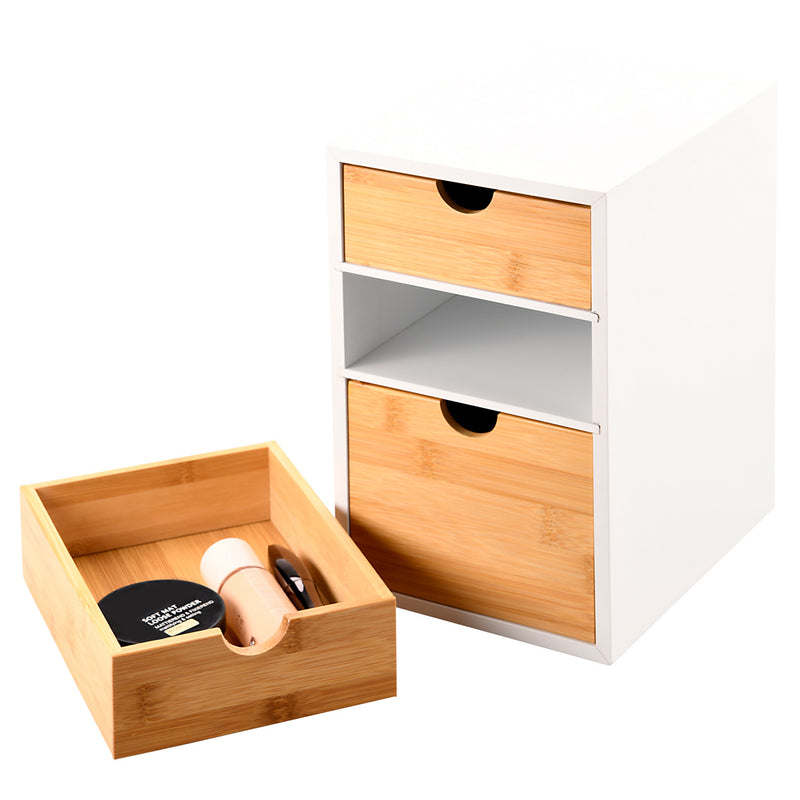 Organizer na biurko, z bambusowymi szufladami