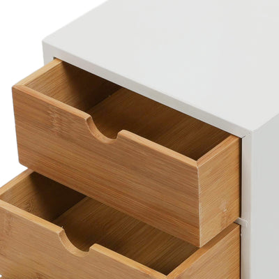 Organizer na biurko, z bambusowymi szufladami