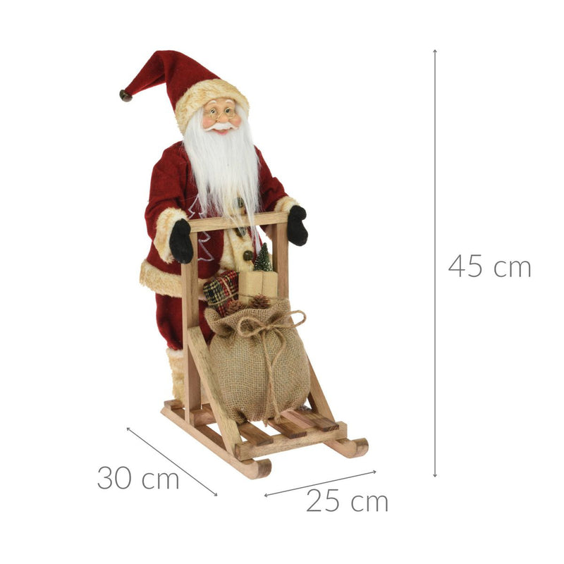 Ozdoba bożonarodzeniowa, Święty Mikołaj na sankach