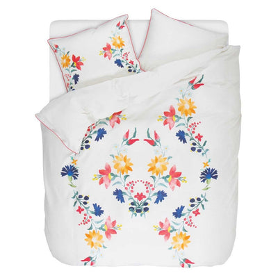 Ozdobna pościel z satyny bawełnianej w kwiaty, 200 x 220 cm, Esprit