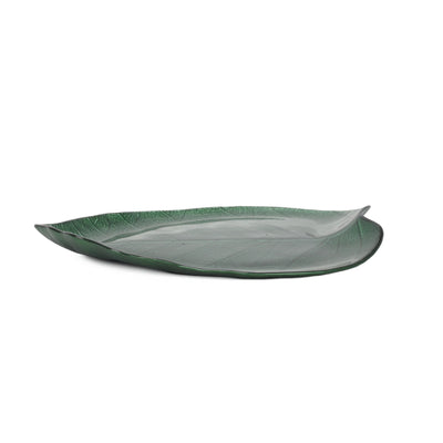 Patera szklana na ciasto LEAF, 28 cm