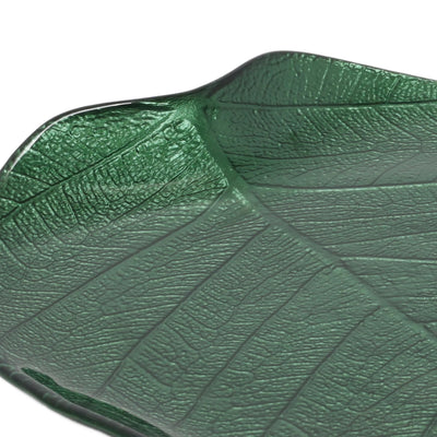 Patera szklana na ciasto LEAF, 28 cm