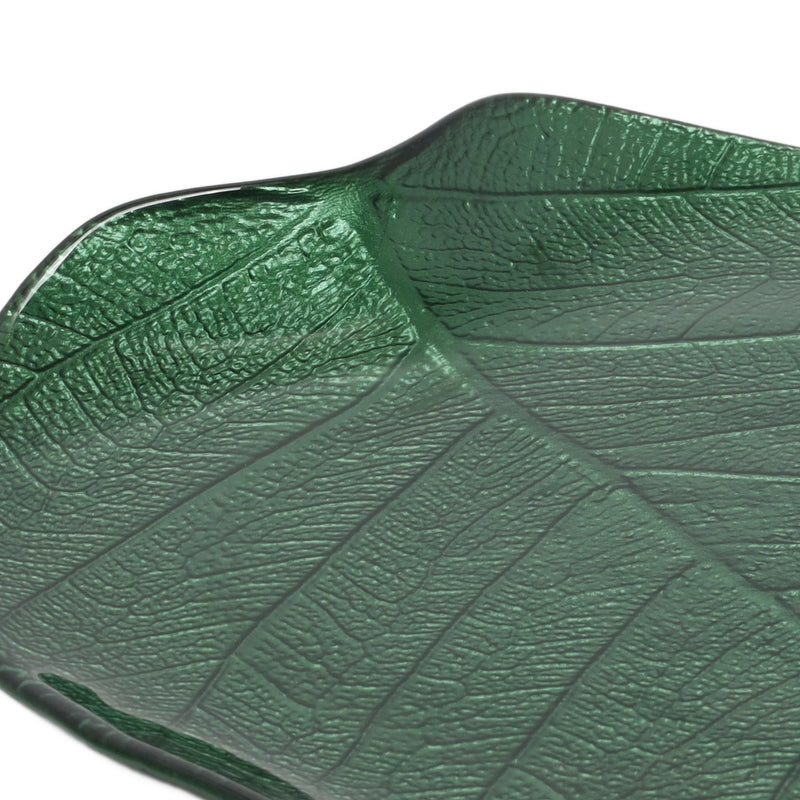 Patera szklana na ciasto LEAF, 28 cm